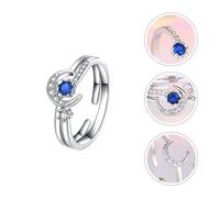 Anello di dito da 1 pc Anello romantico Star Moon Creative Open Finger ()