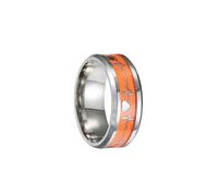 Anello di dito unisex San Valentino Giorno Anello di dito Canta Finger Finger Avers degli anelli di band Anelli luminosi anelli promettono anelli per coppie anello nuziale in titanio arancione