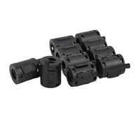 Anello di ferrite con clip per soppressori del rumore, 10 pezzi, per riduzione EMI su cavi USB, tastiera, mouse, cuffie e video, colore nero
