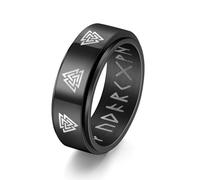 Anello di Fidanzamento, Anelli Donna Neri Acciaio Inossidabile Taglia 25 8mm Numeri Girevoli Personalized Regalo per Migliore Amico Birthday Gioielli
