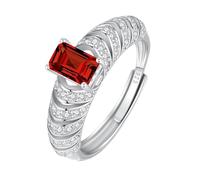 Anello Di Fidanzamento Con Alone Taglio Smeraldo In Argento Sterling 925 Per Donna, Anello Massiccio Con Pietra Preziosa Naturale, Fede Nuziale Con Promessa Di Eternità Per Moglie E Fidanzata, Rega