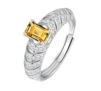 Anello Di Fidanzamento Con Alone Taglio Smeraldo In Argento Sterling 925 Per Donna, Anello Massiccio Con Pietra Preziosa Naturale, Fede Nuziale Con Promessa Di Eternità Per Moglie E Fidanzata, Rega