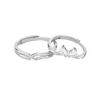 Anello di fidanzamento da uomo, anello 925, in argento Sterling con rami di papillon regolabile, popolare per coppia, unisex, zia di fidanzamento, gioielli, Réglable, Argento Sterling S925, Zirconia