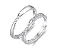 Anello di fidanzamento da uomo in argento 925, set di anelli da uomo, regolabile, divertenti regali per uomini, Einstellbar, argento 925, Senza Gemstone