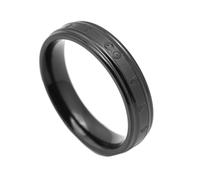 Anello di Fidanzamento Donna, Anelli Donna Neri Acciaio al Titanio Taglia 25 Mantra Personalized Regalo per Migliore Amico Engagement Gioielli