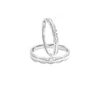 Anello di fidanzamento in argento da donna, anello sottile da donna, con fascia di serraggio in argento 925 regolabile