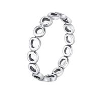 Anello di fidanzamento in oro bianco, anelli da donna 9 K/14 carati, semplici cerchi irregolari, alla moda, eleganti gioielli, 62 (19.7), Nessuna pietra preziosa