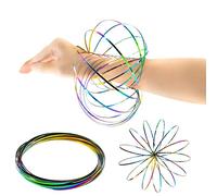 Anello di flusso Spinner Ring Arm Toy, 3D Geometric Magic Flow Spiral Toy Magic Ring Game 3D Arm Spinner Interactive Stress Relief Toy Festival Toy