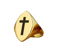 Anello di Gesù Cristo a forma di marquise | Argento sterling 925 placcato oro | Gioielli da regalo, anelli con sigillo in stile vintage, gioielli fatti a mano ipoallergenici| LK_PDR_01316_7