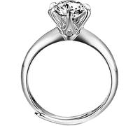 Anello di gioielli squisito Anelli d'amore da donna in argento sterling 925 Anello a forma di cuore di cristallo d'amore da sposa Anello di promessa di nozze Gioielli Fedi nuziali Regali per le donne,