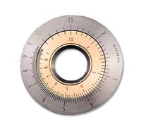 Anello di misura in titanio, righello curvo girevole per misurare lunghezza, rapporti logaritmici e naturali, ideale per curve irregolari e linee rette