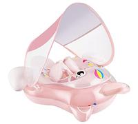 Anello di Nuoto Neonato, Ciambella Gonfiabile 6-16Kgs SPF 50+ Anello di Nuoto Bambini con Tettuccio Parasole, Aiuta il bambino a imparare a calciare e nuotare con un Anello di Nuoto gonfiabile