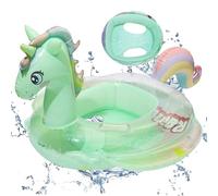 Anello di Nuoto per Bambini, Salvagente Gonfiabile Unicorno, Salvagente Neonato, Anello di Nuoto Gonfiabile con Seggiolino per Bambino, Ciambella Gonfiabile Neonato per Infant 6 Mesi a 3 Anni(B)