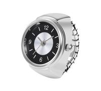 Anello di orologio unisex con movimento in quarzo preciso - quadrante rotondo raffinato e leggibile - braccialetto in acciaio inossidabile elastico per una regolazione perfetta - Ideale per studenti,