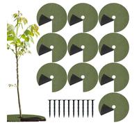 Anello Di Pacciamatura Alberi,Protettore Per Anello Di Pacciame Da Giardino Con Chiodi Da Terra | Barriera Per Radici Delle Piante | Per Paesaggio Cortile Esterno Prato Aiuola Recinto Cortile Posterio