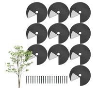 Anello di pacciamatura per Alberi, Copertura ad Anello per pacciamatura per Piante con Chiodi a Terra, Protezione per Le Radici, per Giardino, Paesaggio, Cortile, Prato, aiuole, recinzioni