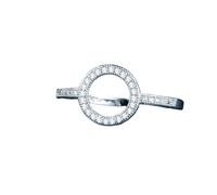 Anello di personalità con Anello a Cerchio Vuoto Stile alla Moda per Donne Cz Stone Abbellimento 5 Colori Disponibili Gioielli Geometrici Nice