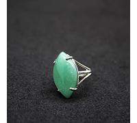 Anello Di Pietra, Anello Di Avventurina Verde Naturale Anello Minimalista A Forma Di Marquise Anello Aperto Da Donna Regolabile 7 Anelli Di Pietre Preziose Chakra Reiki Anello Eterno Per Donna Ragaz