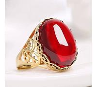 Anello di Pietra Anello di Pietra Naturale di Giada Rossa Anello di Apertura Regolabile da Donna Anello di Dichiarazione Vintage Anelli Regalo Festa di San Patrizio Gioielli per Moglie Fidanzata Mam