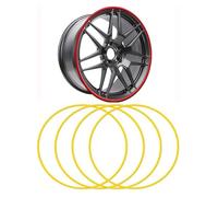 Anello di Protezione del Bordo Della Ruota, Protezioni for cerchi in lega da 19-22 pollici, anello di protezione antigraffio for bordi ruota for auto(Yellow,20 inches)