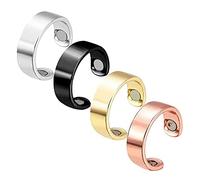 Anello di regolazione della pressione sanguigna 4PCS anello di controllo dello zucchero nel sangue, anello di regolazione della pressione sanguigna, anello a dito aperto, anello di modellazione del