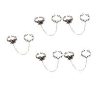 Anello di rosa spina anelli ad anello vintage gioielli di dito gioielli alla moda per donna anello di moda anello chic anello anello di dito con anello ad anello a catena anello di rosa per donna in