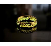 Anello Di Sauron, Mordor, Bilbo, Frodo, Hobbit Brilla Di Notte + Pochette