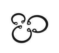 Anello di sicurezza interno in acciaio al manganese nero 65Mn, anello elastico tipo C M8-M30 for foro, set da 10/25/50 pezzi(Black 65mn Steel,M30(10pcs))