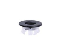 Anello di sovraccarico per lavandino Rubinetto Lavello Coperchio Troppopieno Lavabo Anello Cucina Bagno Bacino Trim da bagno Foro Tondo Tappo Vuoto(A-Black,2 PCS)