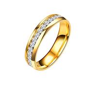 Anello di strass intarsiato in seta opaca da donna, anello squisito, semplice bigiotteria, anello regalo per amici, ragazze, anelli di diamanti, 11, acciaio al titanio, Nessuna pietra preziosa