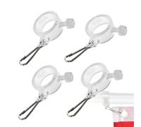 Anello di Supporto per della Bandiera, 4 Pezzi, Clip per Bandiere da Giardino, Accessorio per la Scuola, Azienda, veterani, Appassionati di Sport