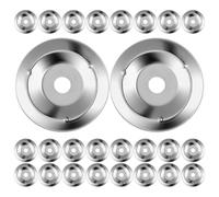 Anello di Tamburello per Piatti 100 Pezzi Argento in Ferro | Diametro 32mm e Foro Interno 5, 5mm, Attacco Rapido, per Prove ed Educazione Musicale