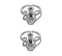 Anello di teiera anello a vela decorazioni per barche ornamenti retrò con alloggiamento del cardigan grezza di pizzo anelli unici anelli di spalla di denim anelli di temperamento anelli di gabine