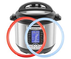 Anello di tenuta in silicone per Instant Pot 8Qt, adatto per Instant Pot Duo 8 Quart, Lux 8 Quart, Duo Plus 8 Quart, Ultra 8 Quart, Viva 8 Quart Savory Sky Blue & Sweet Cherry Red - Confezione da 2