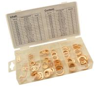 Anello di tenuta OLIO anello di rame 150 pezzi assortimento anelli di rame gu...