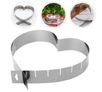 Anello di torta regolabile di torta a forma di cuore in acciaio