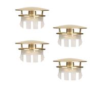 Anello di troppopieno per lavello, 4 pezzi, copertura rotonda per foro di troppopieno per lavello, copertura decorativa per casa, cucina, bagno, oro satinato