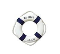 Anello Di Vita Anello Decorazione Benvenuto a Bordo Schiuma Nautica Salvagente Anello Barca Porta Parete Appeso Ornamento Decorazione Della Casa Stile Mediterraneo - Blu