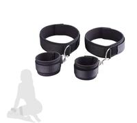 Anello di yoga regolabile in nylon nero per mani e piedi interni esercizi