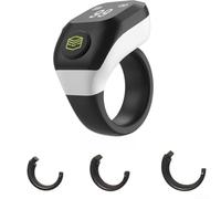 Anello digitale da preghiera per Zikr per sessioni con schermo trasparente da 0,42 pollici, misura regolabile da 18 mm a 22 mm, tempo di standby di trenta giorni, tasbih elettronico intelligente in