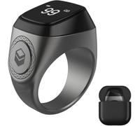Anello Digitale Musulmano, Anelli Intelligenti con Contatore di Dita, Promemoria per La Preghiera del Contatore con Scatola di Ricarica, Anello Bluetooth Tasbih, Controllo App, Promemoria S