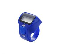 Anello digitale Tasbeeh Tasbih Tally contatore timer religioso lavoro a maglia fila elettronico digitale Tasbeeh Tasbih contatore timer perline per Islam musulmano preghiera giocatore di golf (blu