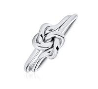 Anello D'Infinito Dell'Amicizia Del Nodo Celtico Irlandese Migliore Amico Dell'Unità Per Sempre Delle Migliori Amiche A Doppio Nastro Semplice Per Donne Adolescenti.925 In Argento Sterling