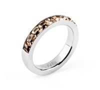 ANELLO DONNA IN ACCIAIO BROSWAY BTGC51B CON PAVE' DI CRISTALLI COLORE GIALLO