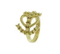 Anello donna argento Fede Speranza Carità croce ancora cuore filigrana dorato