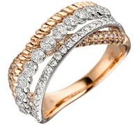 Anello Donna Con 181 Diamanti Brillanti 1,00 Ct. 585 Oro Rosso Anello