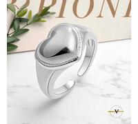 ANELLO DONNA CON CUORE IN ARGENTO 925 RODIATO COLORE ARGENTO VINCENT PAUL