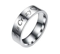 Anello Donna His Crazy Her Weirdo Crown Coppia Anello Coppia Donna Anelli per Uomo Regalo Carino Emo Regali per Adolescenti Anelli Argento 925 Signore Durability
