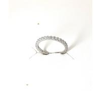 Anello Donna Luca Barra ANK574 Veretta In Acciaio Con Zirconi Misura 18