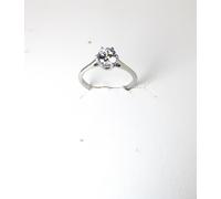 Anello Donna Luca Barra ANK589 Solitario In Acciaio Con Zircone Misura 12